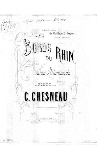 Chesneau - Les bords du Rhin, op.57 - Score