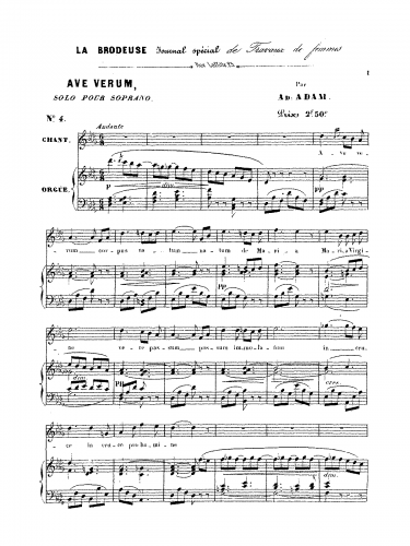 Adam - Ave verum - Score
