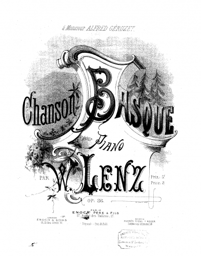 Lenz - Chanson basque - Score