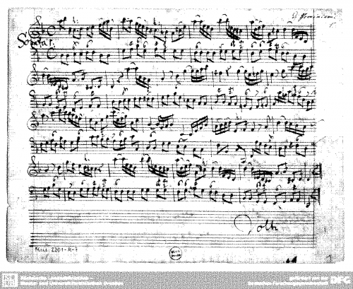 Kress - 6 Violin Sonatas, 1730 - Score