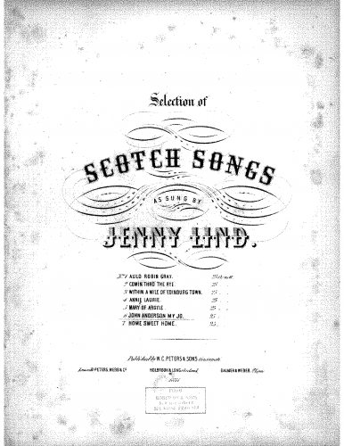 Folk Songs - John Anderson My Jo - For Voice and Piano (Schindlöcker) - Score