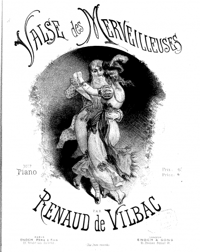 Vilbac - Valse des merveilleuses - Score