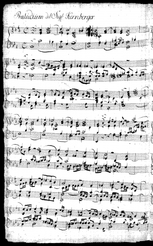 Kirnberger - Prelude in C minor - Score