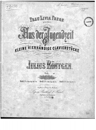 Röntgen - Aus der Jugendzeit - Heft 1 - Complete Score
