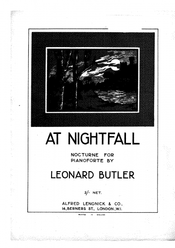 Butler - At Nightfall - Score