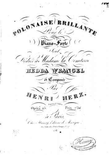 Herz - Polonaise Brillante, Op. 25 - Score