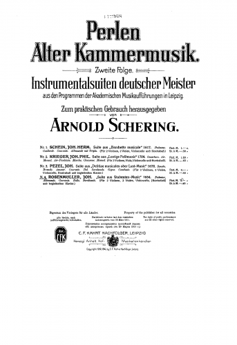 Rosenmüller - Studenten-Music - Full Score - Score