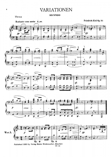 Kiel - Variations on an Own Theme - Score
