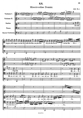 Ahle - Misericordias Domini - Score