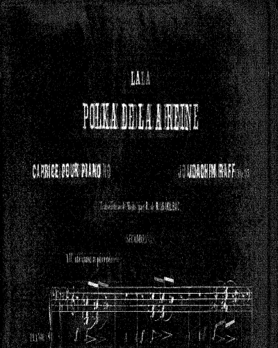 Raff - La polka de la reine - For Piano 4 Hands (Vilbac) - Score