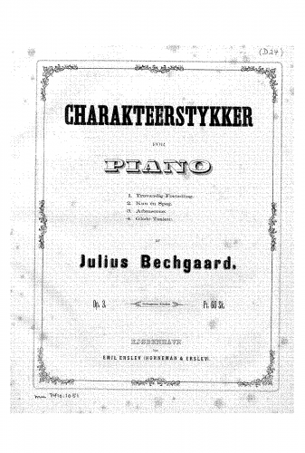Bechgaard - Charakteerstykker - Score