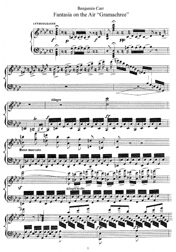Carr - Fantasia on the Air Gramachree - Score