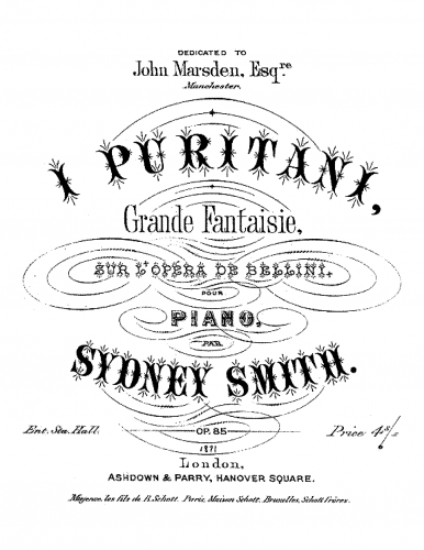 Smith - Grande Fantaisie on 'I Puritani', Op. 85 - Score