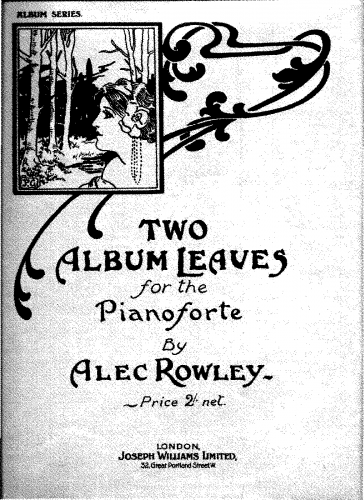 Rowley - Two Album Leaves - Score