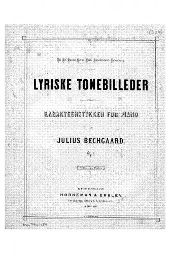 Bechgaard - Lyriske Tonebilleder - Score