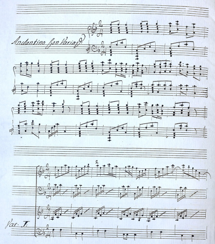 Dalvimare - 4 Variations in F major - Harp part