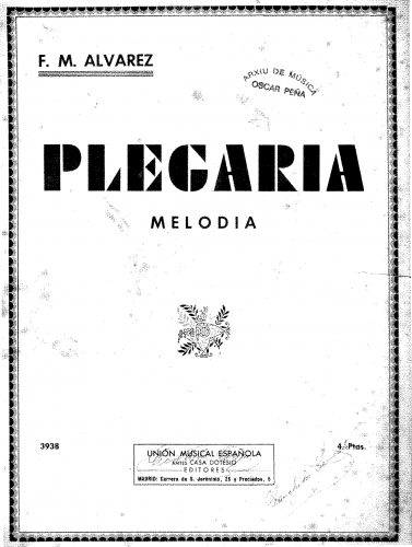 Alvarez - Pregária - Score