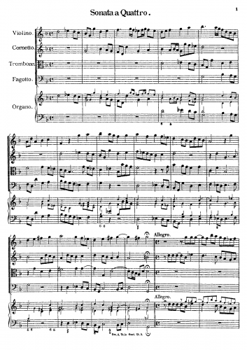 Fux - Sonata in G minor, K.347 - Score