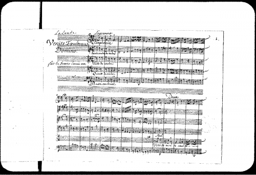 Lalande - Venite exultemus Domino, Grand motet - Score