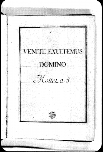 Lalande - Venite exultemus Domino, Grand motet - Score
