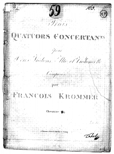 Krommer - 3 Quatuors Concertants