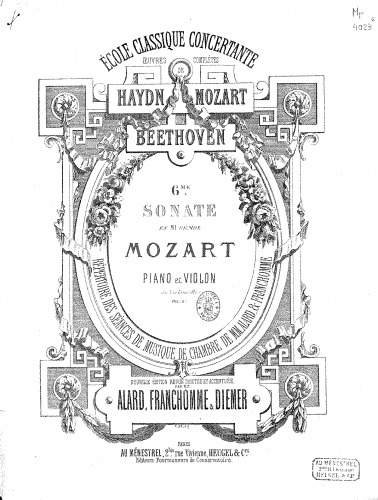 Mozart - Violin Sonata - Scores and Parts