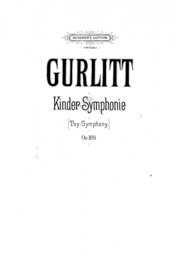 Gurlitt - Kindersymphonie, Op. 169 - Score