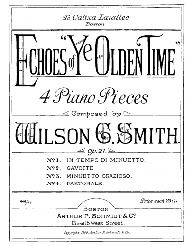 Smith - Echoes of Ye Olden Time - Score