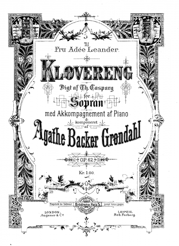 Backer-Grøndahl - Clover Field - Score