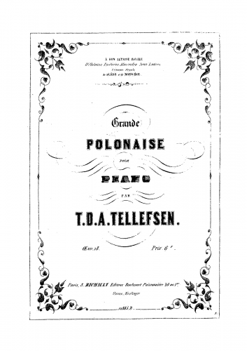 Tellefsen - Grande Polonaise, Op. 18 - Score