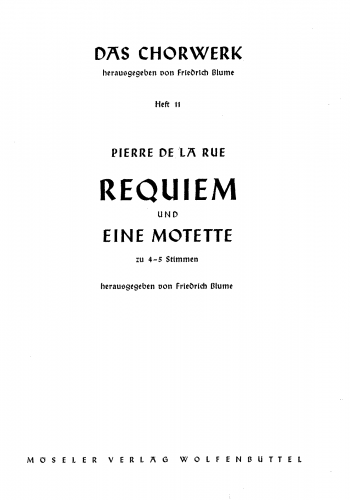 La Rue - Requiem - Score