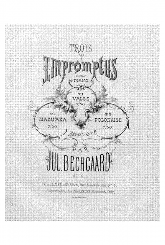 Bechgaard - 3 Impromptus - Score