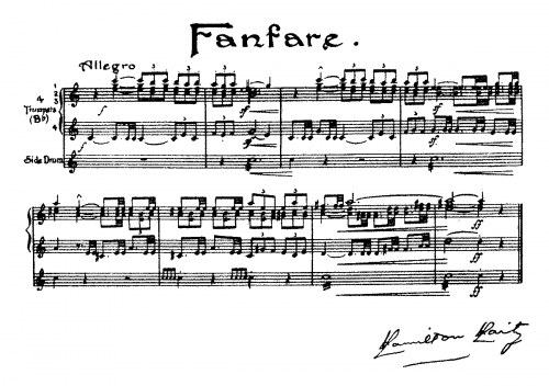 Harty - Fanfare - Score