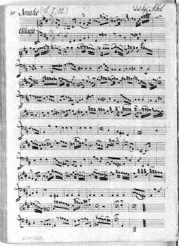 Abel - Sonata in D major - Score