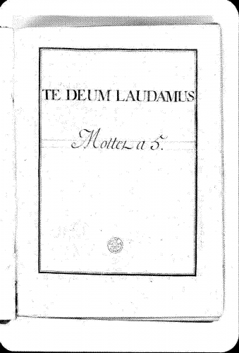 Lalande - Te Deum - Score