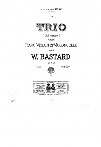 Bastard - Piano Trio, Op. 3