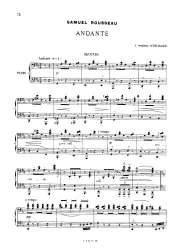 Rousseau - Andante - Score