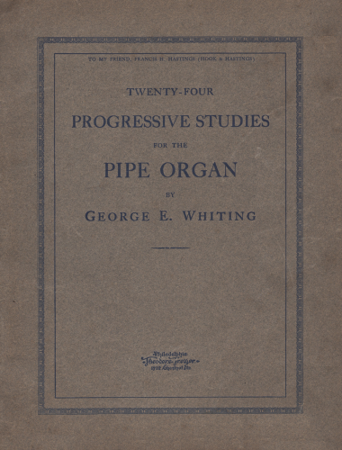 Whiting - 24 Progressive Studies for the Pipe Organ - Score