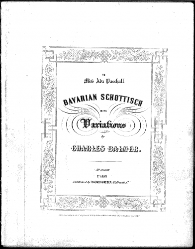 Balmer - Bavarian Schottisch with Variations - Score