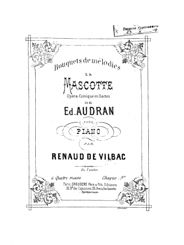 Vilbac - Bouquet de mélodies sur 'La mascotte' - Score