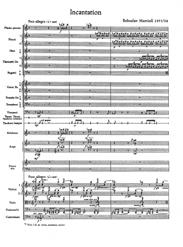 Martin? - Piano Concerto No. 4 ('Incantation') - Complete Orchestral Score