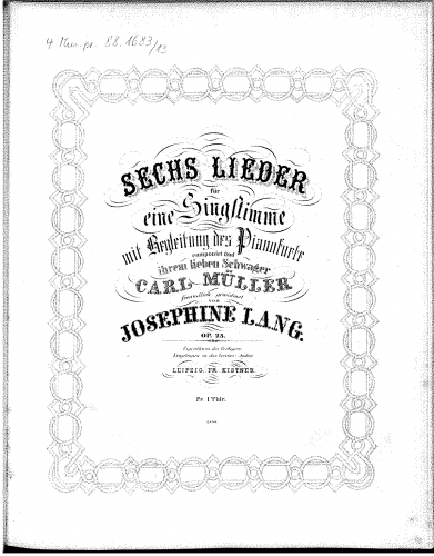 Lang - 6 Lieder - Score