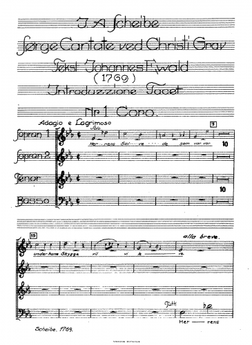 Scheibe - Sørge-Cantate ved Christi Grav - Choir Part