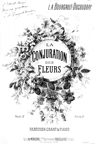 Bourgault-Ducoudray - La conjuration des fleurs - Vocal Score - Score