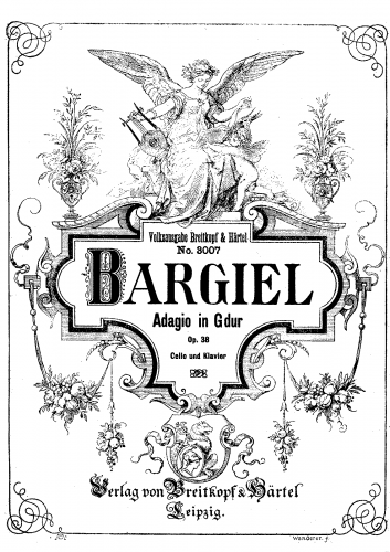 Bargiel - Adagio - For Cello and Piano