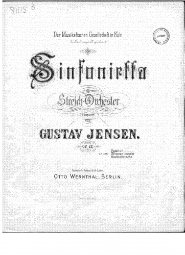 Jensen - Sinfonietta - Score