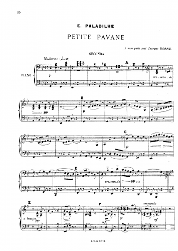Paladilhe - Petite pavane - Score
