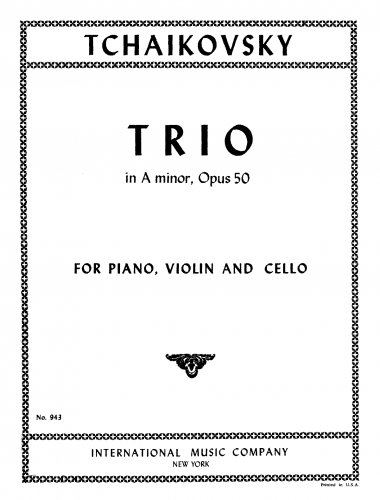 Tchaikovsky - Piano Trio - Scores and Parts