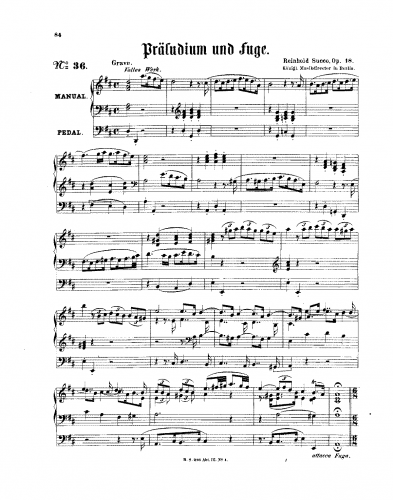 Succo - Prelude and Fugue, Op. 18 - Score