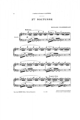 Chamberlain - Nocturne n°2 - Score